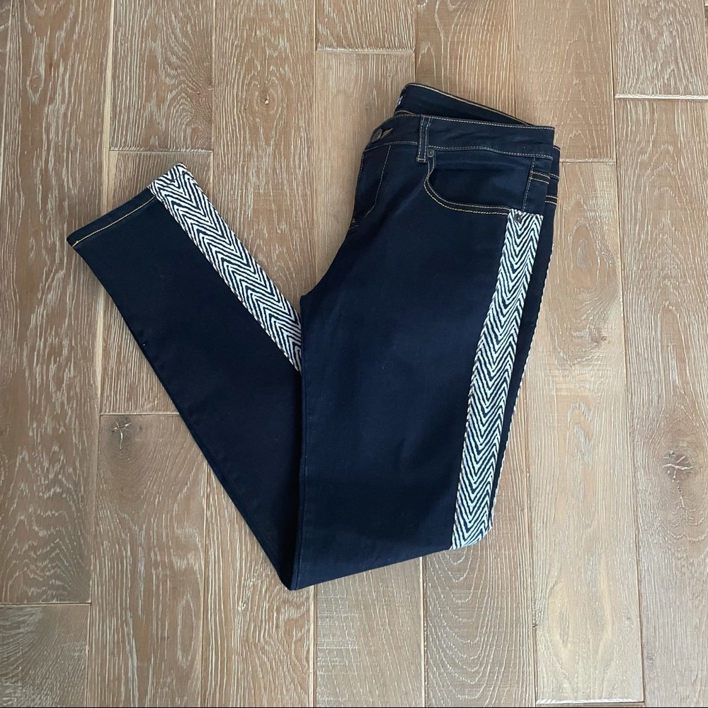 David Kahn Dark Wash Stripe Jeans